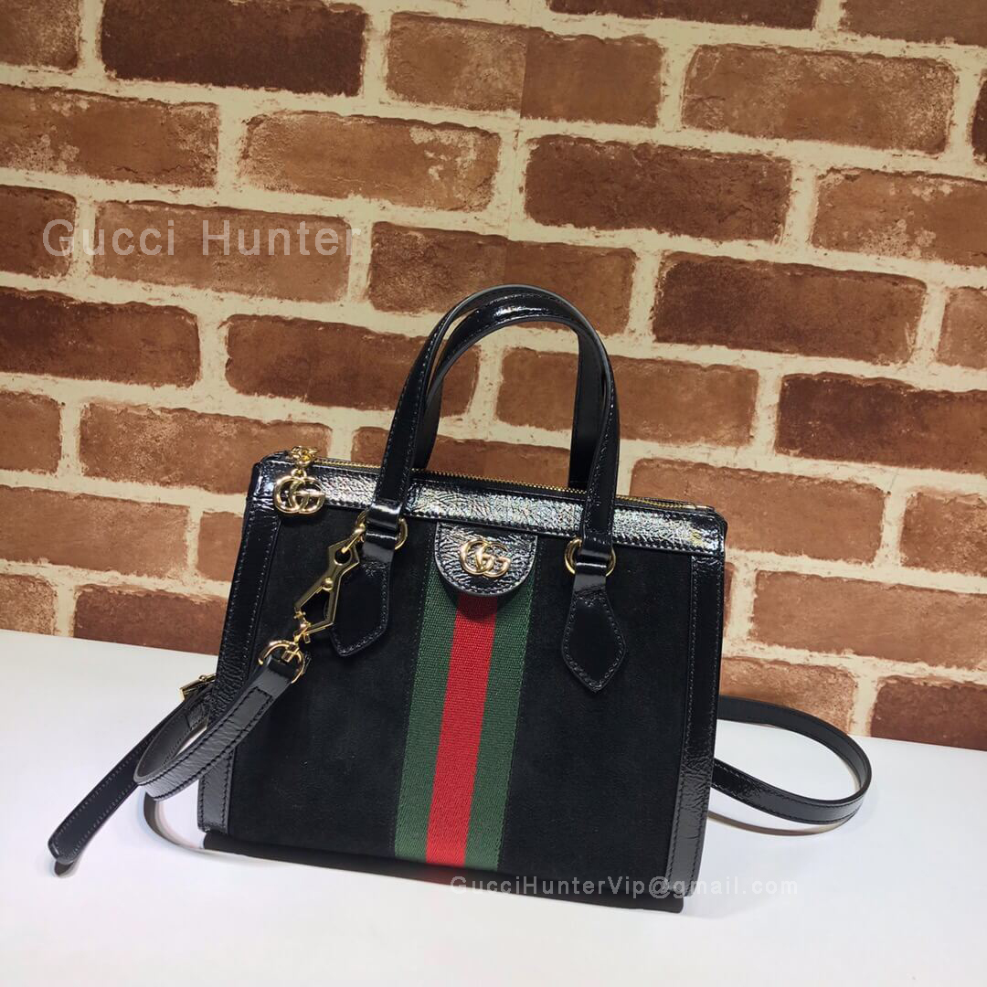 Gucci Ophidia Small Suede Tote Bag Black 547551